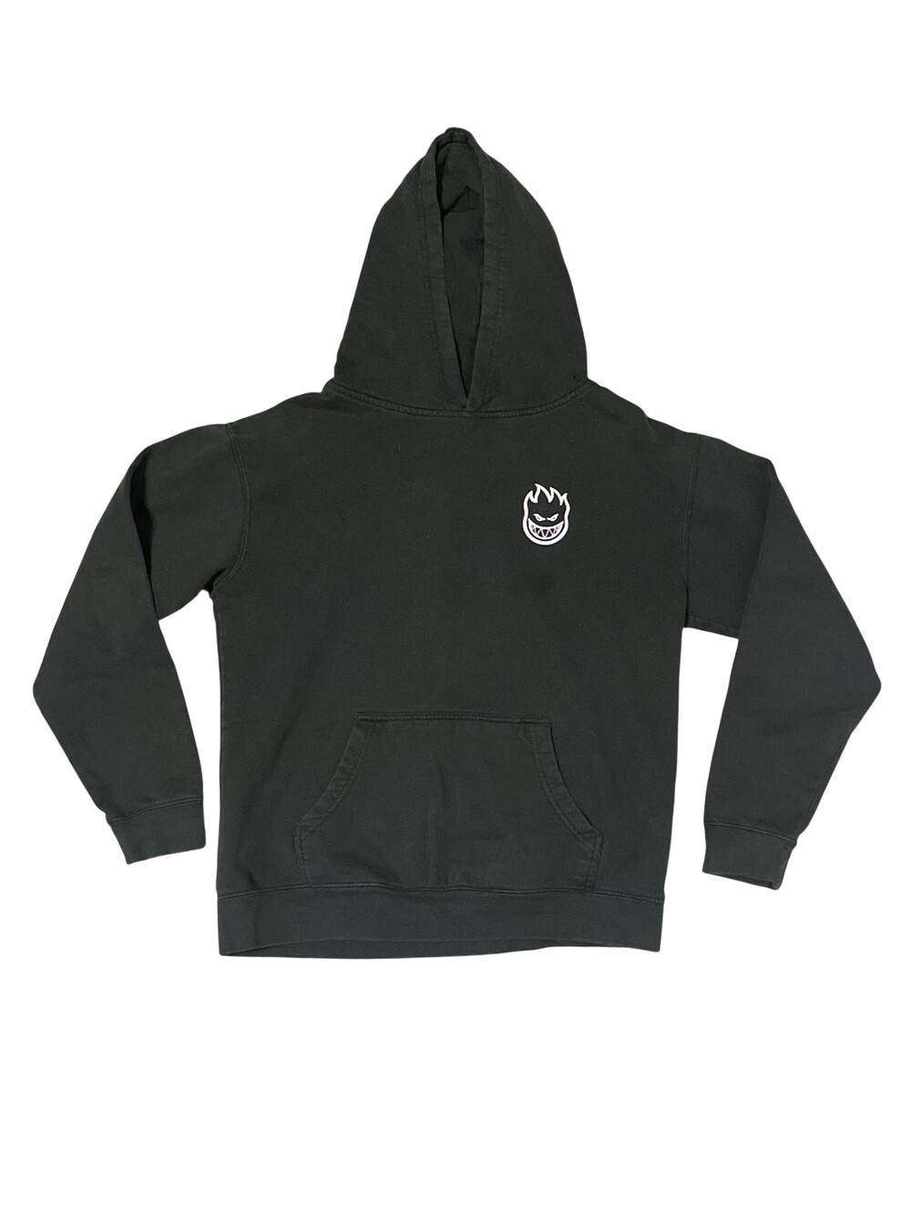 Spitfire Hoodie Mens Small Black Pullover Flame Logo Spiral Graphic Skateboard